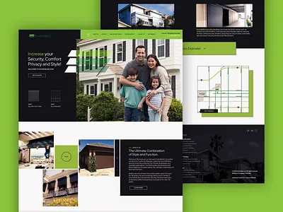 Enviroblind Website Redesign adobe photoshop blinds constrast dark elegant graphic design greens highend landing page modern sketch typography web web design website