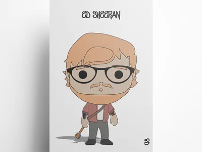 Ed Sheeran artist cartoon cartoonist ed ed sheeran ginger illustration music poster print