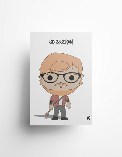 Ed Sheeran artist cartoon cartoonist ed ed sheeran ginger illustration music poster print