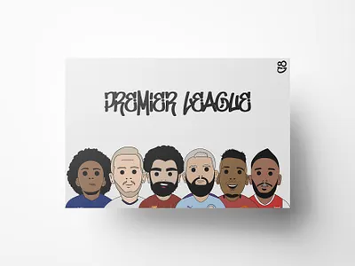 Football Premier League Print. aguero arsenal aubameyang chelsea football football club footballer kane liverpool man city man utd pogba poster premier league print salah soccer tottenham willian