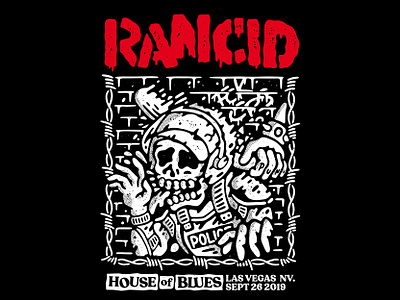 Rancid Gigposter apparel artwork band hardcore illustration lifestyle music old school punk skate tattoo