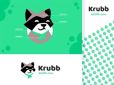 Krubb animal branding character cloak hiwow raccoon