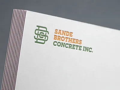 Letter press - Embossed SBC Monogram brand identity branding concept design designer icon logo logotype mockup typography