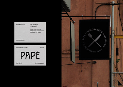 Papè Restaurant brand identity branding design logo typography