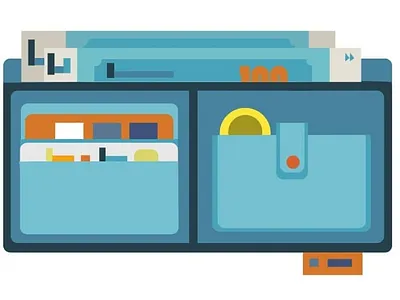 wallet design icon identity illustration illustrator logo minimal type vector web