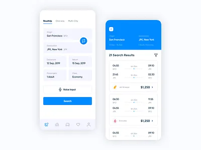 Trip Booking App application car car share flight hotel mobile app mobile design trip ui
