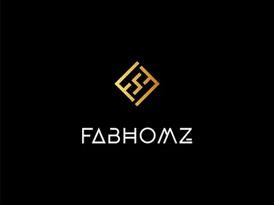 FABHOMZ Interiors - Logo Design branding dribbble icon illustration letter logo logomark logotype mark symbol typogaphy