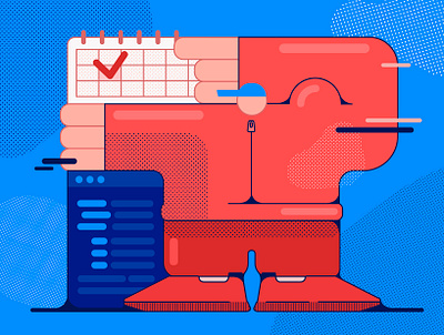 meet the deadline deadline flat illustrations for the site meet the deadline vector web illustration