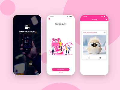 Screen Recorder mobile app mobile app design mobile design mobile ui ui ux ui design ui kit