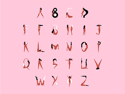 36 Days of Type 36daysoftype alphabet design empower female letters pink typography women