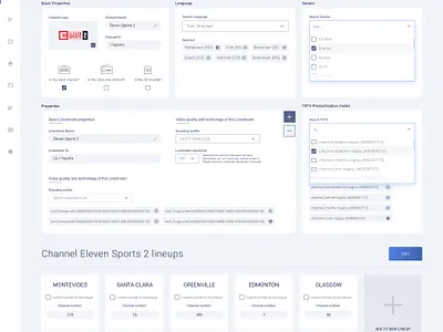 TVstudio webAPP - Channel properities design ui ui design user experience user experience design user interface user interface design ux ux ui uxdesign web webdesign