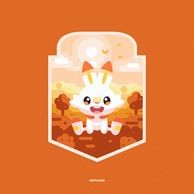 Scorbunny autumn badge branding bunny design esportlogo esportslogo gamer illustration mario mascot mascot logo nintendo pokemon