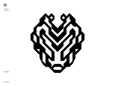 Cartoon Collection - Ranger black white illustration line art minimal negativespace ranger robot symmetric symmetry