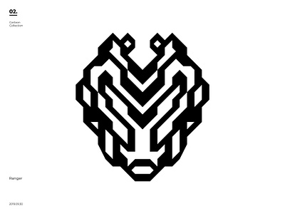 Cartoon Collection - Ranger black white illustration line art minimal negativespace ranger robot symmetric symmetry