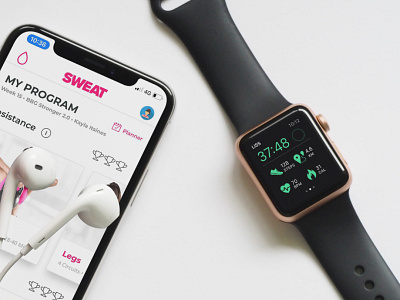 Sweat Apple Watch App app apple watch branding design typography ui ux