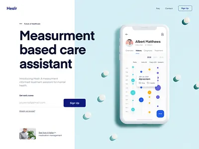 H - Hero Exploration app assistant design desktop health healthcare hero lander landing medication mobile page product design ui user experience user interface ux web web design website