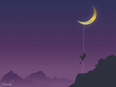 dream_mohammed dreamer illustration moon