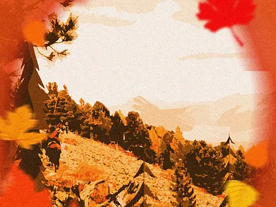 Autumn Illustration autumn autumn leaves illustration leaf orange travel