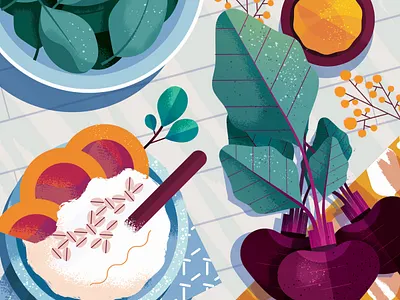 Blood Pressure digital editorial folioart food green health illustration maite franchi texture