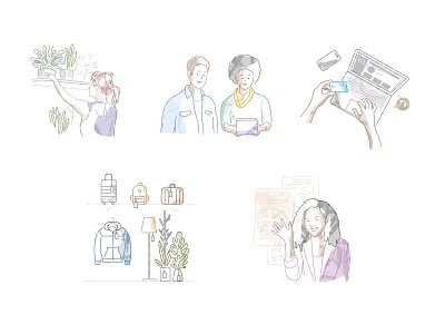 Illustration system for Tiendanube / Nuvemshop branding design illustration ilustration nuvemshop tiendanube