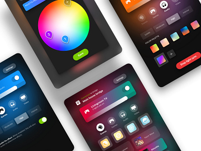 Desktop app design - Hue Sync app. appdesign desktop app digital design entertainment lighting effects smart home smart light ui design uiux visual design