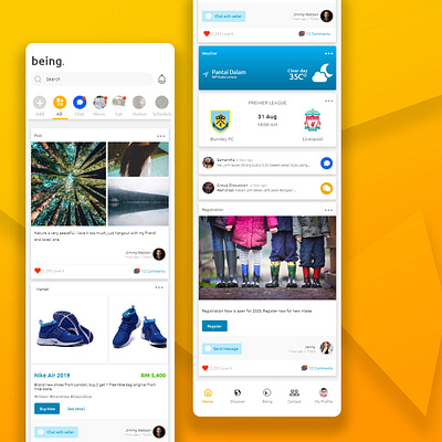 Social Apps design mobile apps ui vector