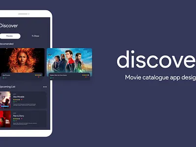 Discover. Movie Catalogue App Design app design flat ui