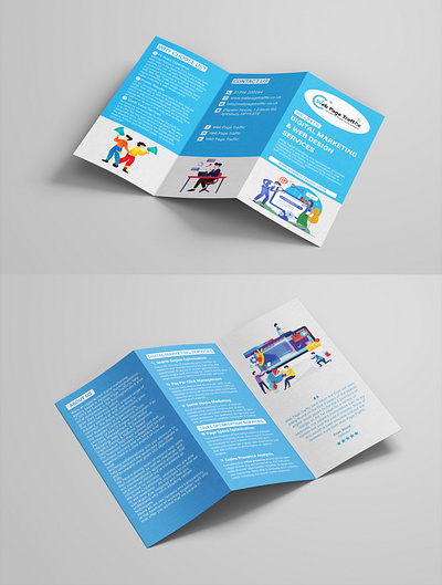 Digital Marketing Tri Fold Brochure Template a4 brochure a4 flyer brochure brochure design brochure template business business flyer design digital marketing agency graphic design illustration marketing trifold trifold brochure vector web design web page design