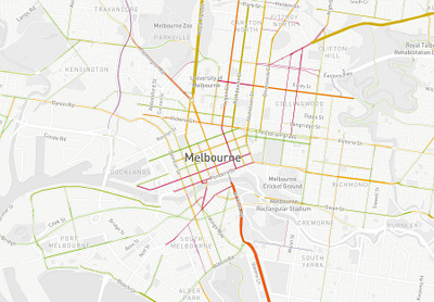 Melbourne Bike Safety data data analysis data mining data visualisation data visualization data viz database dataviz geographic gradient hover effect interaction interaction design interactive map mapbox mapping maps popup uiux uiuxdesign