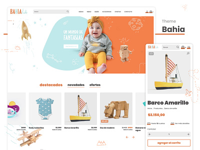 Theme Bahia design ecommerce mobile theme ui ux