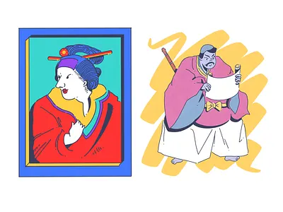 図 asian color colorway culture design drawing graphic illustration illustrator japan japanese procreate