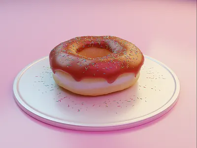 Donut 3d blender donut food
