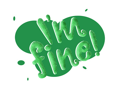 im fine bright colored design fine green illustration lettering lettering logo words