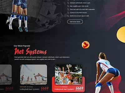 Volleyball Game athletic creative game graphic desgin uiux volleyball webdesign website