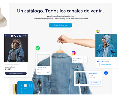 Sales channels landing page hero branding design landing ui web