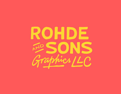 Rohde & Sons Graphics LLC clientwork custom lettering hand drawn handlettering lettering logo logo designer logodesign logotype typography