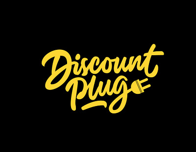 Discount Plug client work custom lettering design hand drawn lettering logo logo designer logotype procreate typography