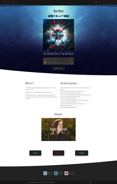 Website design for Nihilaeth design graphic design web website wordpress
