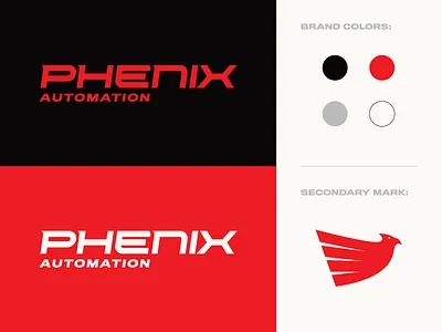 Phenix Automation branding concept identity industrial logo logomark logotype