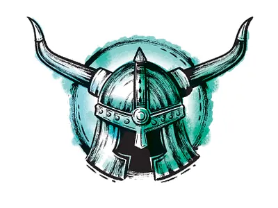 Viking Helmet brush brushes helmet illustrator ink inked intober vector viking vikings