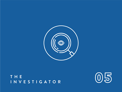 Enneagram Icon Series//Type 5 5 circle closer look enneagram eye icon icon design icon set investigator logo icon look magnify magnifying glass personality seal see type type 5 wisdom wise