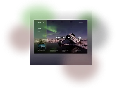 nature project mountain nature night northern northern lights uidesign uxui