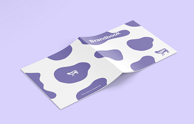 Why a lilac cow? ―The Brandbook brochure corporate cover editorial graphic design illustrator indesign