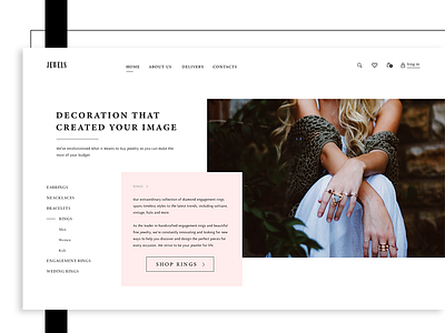 Jewelry Store app branding design jewelry design jewelry store jewels logo minimalism ui ux web webdesign