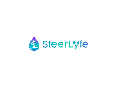 SteerLyfe Final Logo Design brand identity branding branding design branding logo creative logo creative logo design destination drop logo flat logo gradient logo health icon design l logo logo logo design logotype minimalist professional logo s logo sl logo