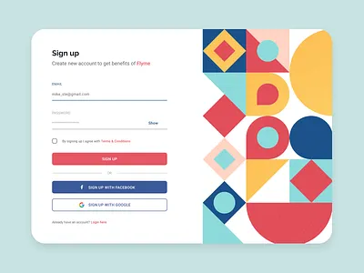 Registration modal daily ui design illustration modal register ui vector web