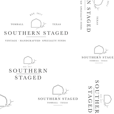 Southern Staged Rentals: Brand Design farm farmhouse graphic design graphic design logo illustration logo logo design logo design concept logos