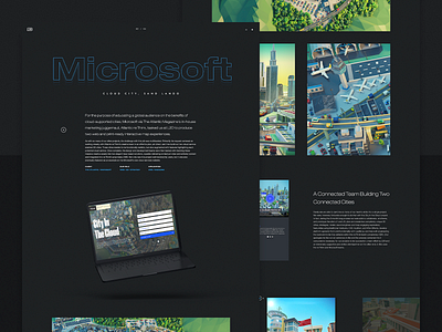 L2D Website Redesign - Case Studies 3d awwwards casestudy dark ui l2d layout lowpoly microsoft redesign website