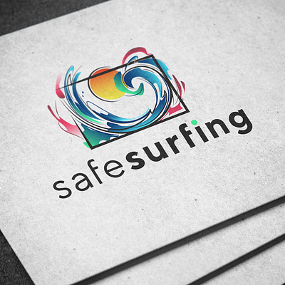 SAFE surfing branding design logo safe sb creative studio surf surfing vector