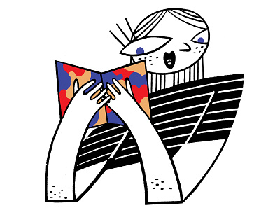 Good Reader art book character design illustration illustration art portrait reading